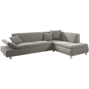 Max Winzer Sofa 2,5-Sitzer links mit Ecksofa rechts Prag silber