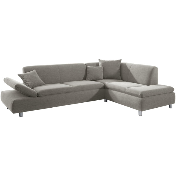 Max Winzer sofa 2.5-seater left with corner sofa right Prague silver