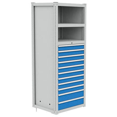 Bedrunka+Hirth Modul 2 | 700, 2x Tragrahmen, 1x Rückwand, 2x Zwischenwand,  11x Schubladen, 2x Uni-Fachboden glatt, 1x Tragbodensatz mit Zylinderschloss – Vorschau 1