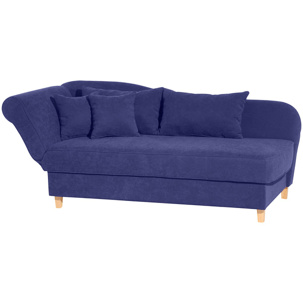 Max Winzer chaise longue with folding armrest on the left Selma blue