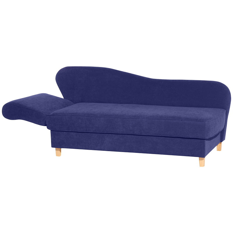 Max Winzer chaise longue with folding armrest on the left Selma blue