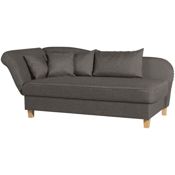 Max Winzer chaise longue with folding armrest on the left Selma brown
