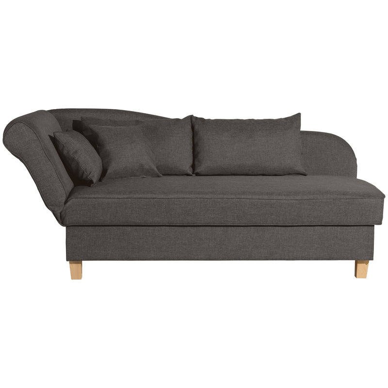 Max Winzer chaise longue with folding armrest on the left Selma brown