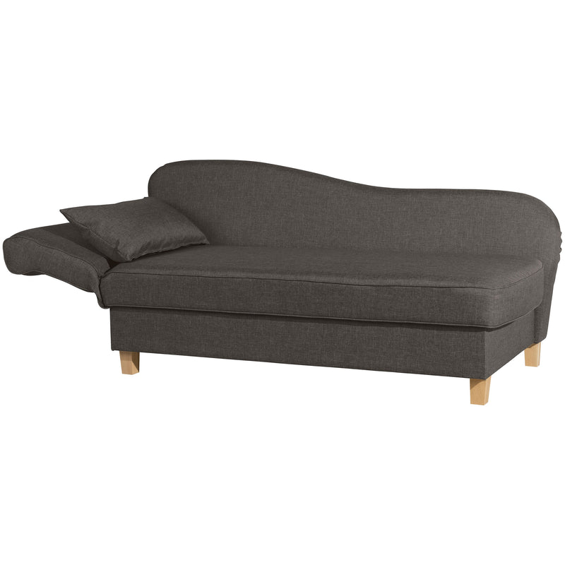 Max Winzer chaise longue with folding armrest on the left Selma brown