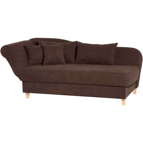 Max Winzer chaise longue with folding armrest on the left Selma brown