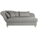 Max Winzer chaise longue with folding armrest on the left Selma light grey