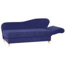 Max Winzer chaise longue with right-hand folding armrest Selma blue