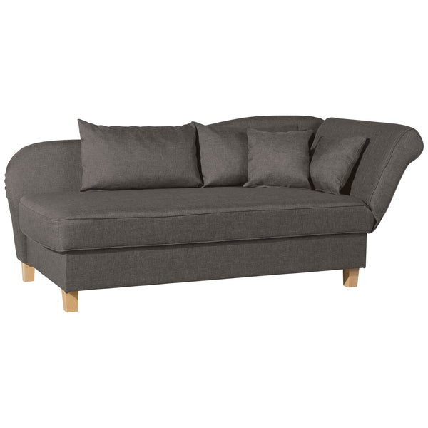 Max Winzer chaise longue with right-hand folding armrest Selma brown