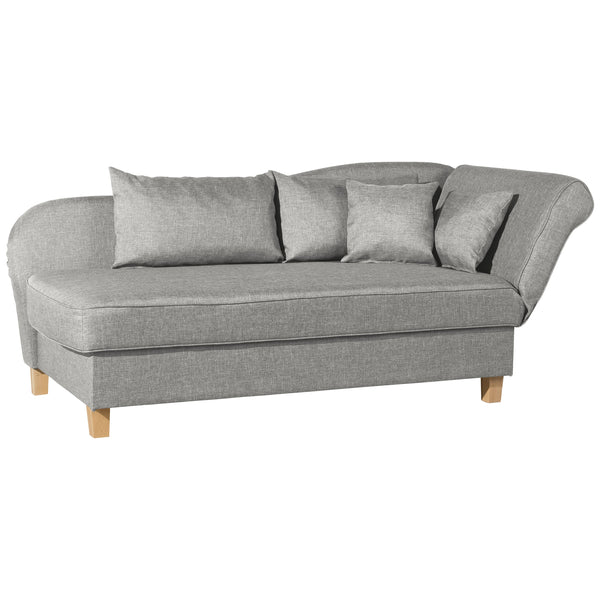 Max Winzer chaise longue with right-hand folding armrest Selma light grey
