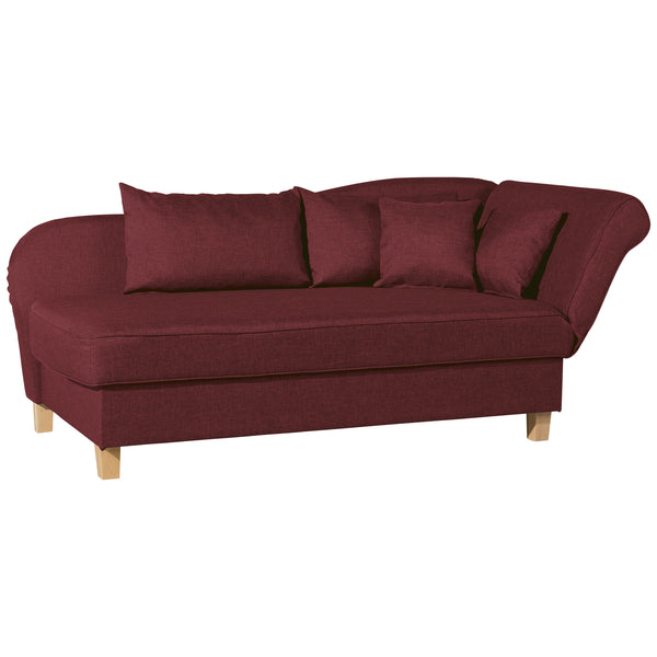 Max Winzer chaise longue with right-hand folding armrest Selma red