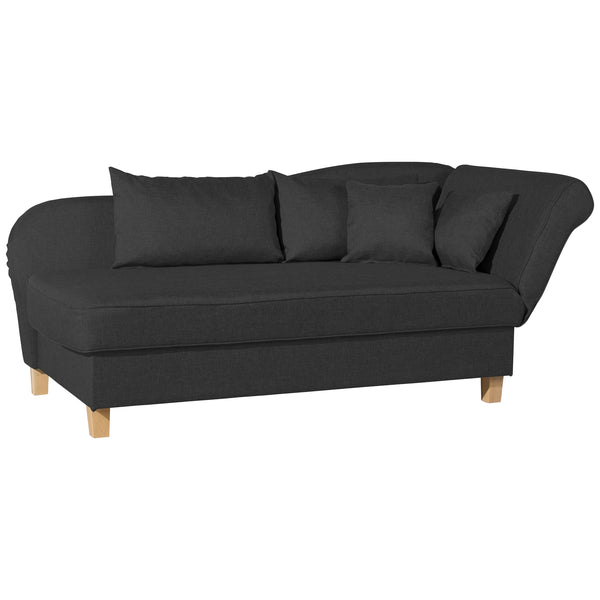 Max Winzer chaise longue with right-hand folding armrest Selma black