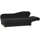Max Winzer chaise longue with right-hand folding armrest Selma black