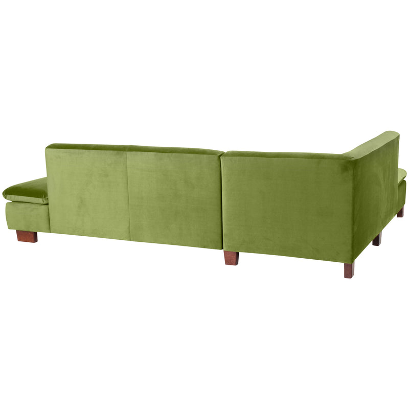 Max Winzer Ecksofa links mit Sofa 2,5-Sitzer rechts Terrence oliv