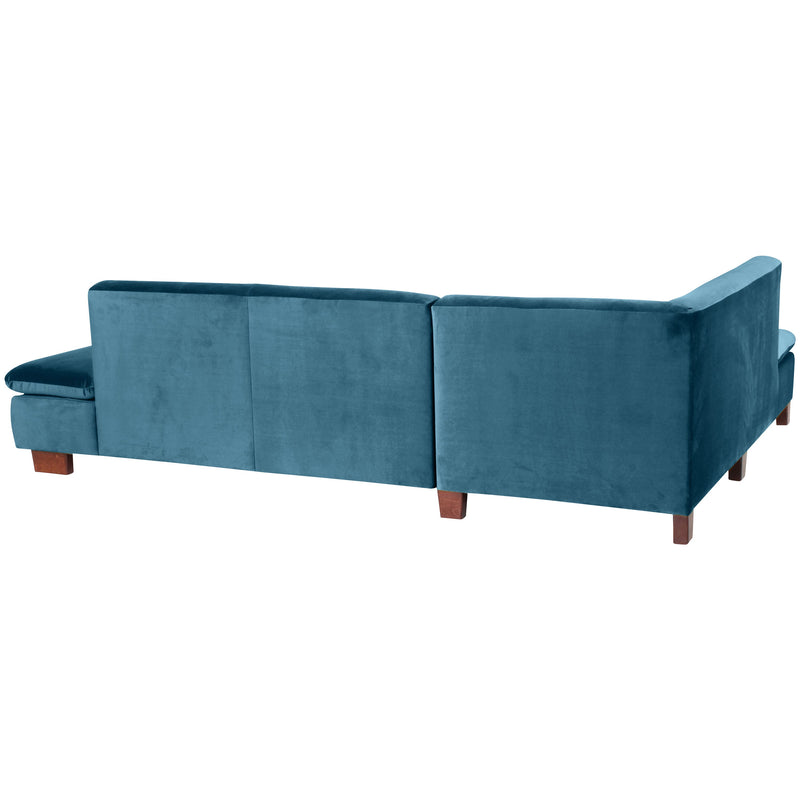 Max Winzer Ecksofa links mit Sofa 2,5-Sitzer rechts Terrence petrol