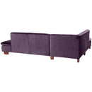 Max Winzer corner sofa left with 2.5-seater sofa right Terrence purple