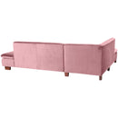 Max Winzer Ecksofa links mit Sofa 2,5-Sitzer rechts Terrence rosé