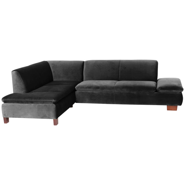 Max Winzer corner sofa left with 2.5-seater sofa right Terrence black
