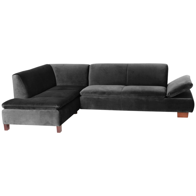 Max Winzer Ecksofa links mit Sofa 2,5-Sitzer rechts Terrence schwarz