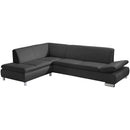 Max Winzer Ecksofa links mit Sofa 2,5-Sitzer rechts Terrence schwarz