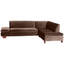 Max Winzer Sofa 2,5-Sitzer links mit Ecksofa rechts Terrence braun