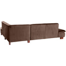 Max Winzer Sofa 2,5-Sitzer links mit Ecksofa rechts Terrence braun