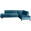 Max Winzer Sofa 2,5-Sitzer links mit Ecksofa rechts Terrence petrol
