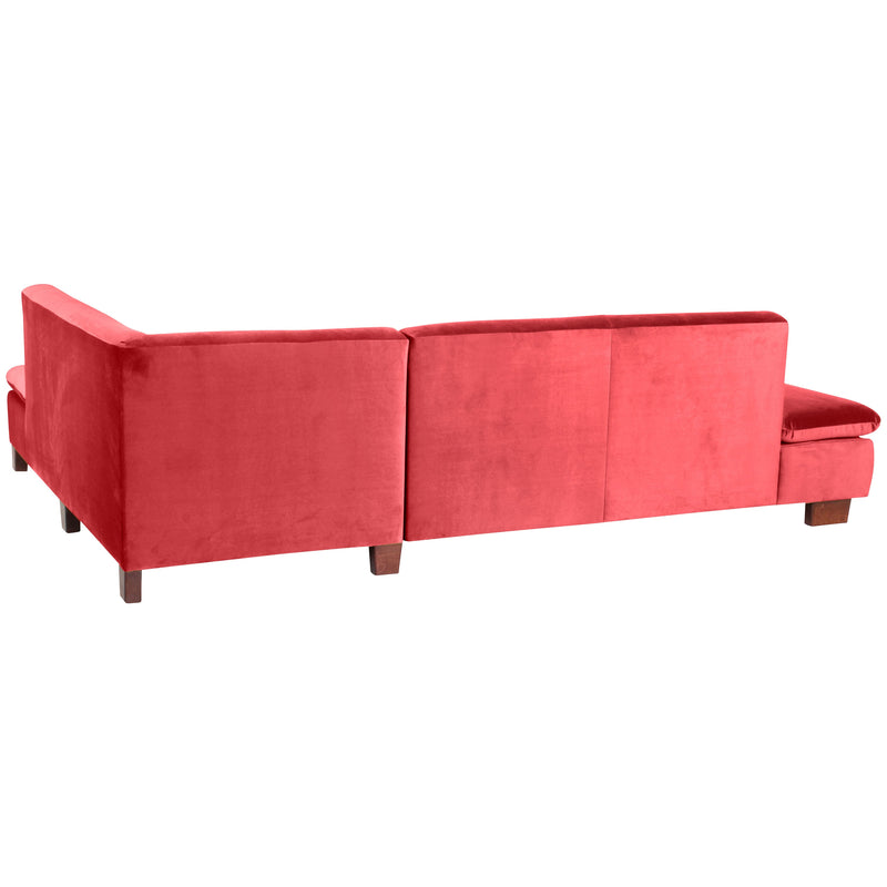 Max Winzer Sofa 2,5-Sitzer links mit Ecksofa rechts Terrence rot