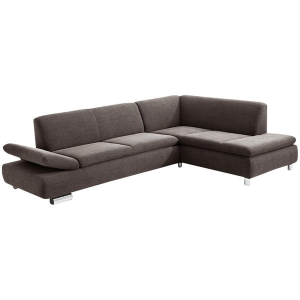Max Winzer sofa 2.5-seater left with corner sofa right Terrence chocolate