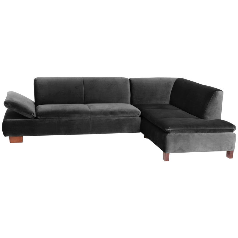 Max Winzer Sofa 2,5-Sitzer links mit Ecksofa rechts Terrence schwarz