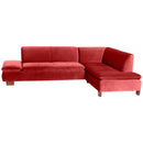 Max Winzer sofa 2.5-seater left with corner sofa right Terrence brick