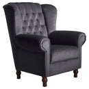 Fauteuil à oreilles Max Winzer Vary anthracite