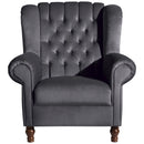 Fauteuil à oreilles Max Winzer Vary anthracite