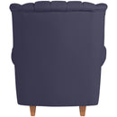 Fauteuil à oreilles Max Winzer Vary bleu foncé