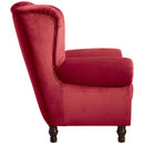 Fauteuil à oreilles Max Winzer Vary rouge