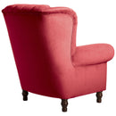 Fauteuil à oreilles Max Winzer Vary rouge