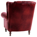 Fauteuil à oreilles Max Winzer Vary rouge