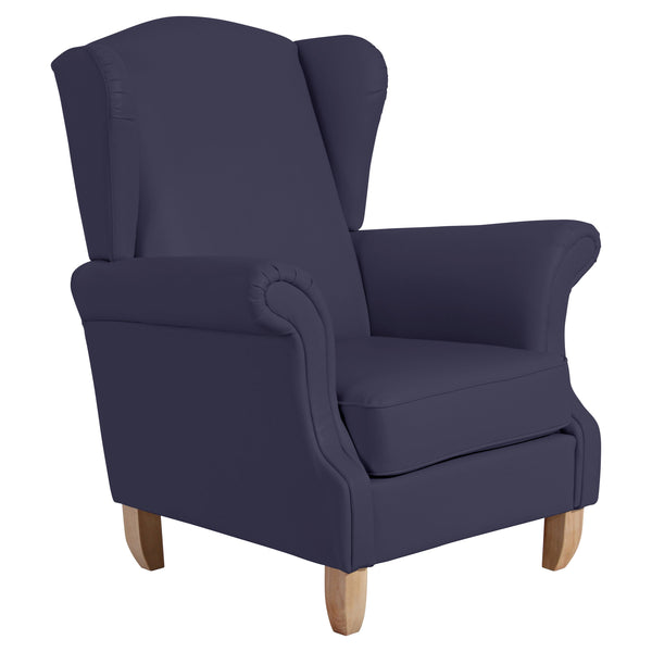 Max Winzer wingback chair Verita dark blue