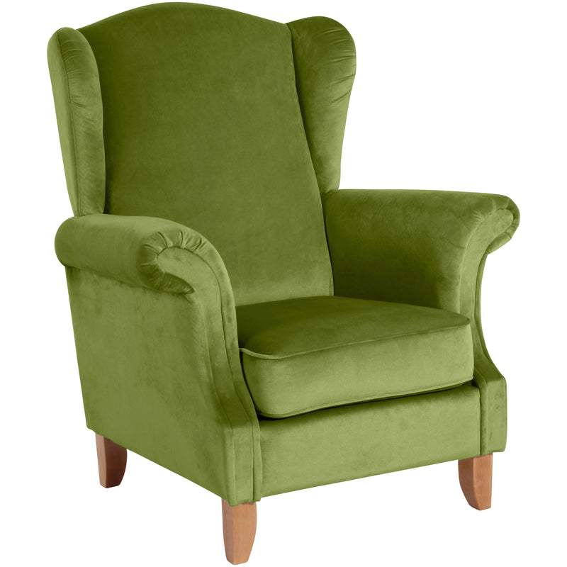 Max Winzer wingback chair Verita olive