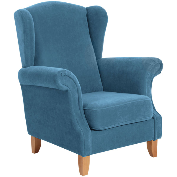 Max Winzer wingback chair Verita petrol