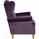 Fauteuil à oreilles Verita violet de Max Winzer