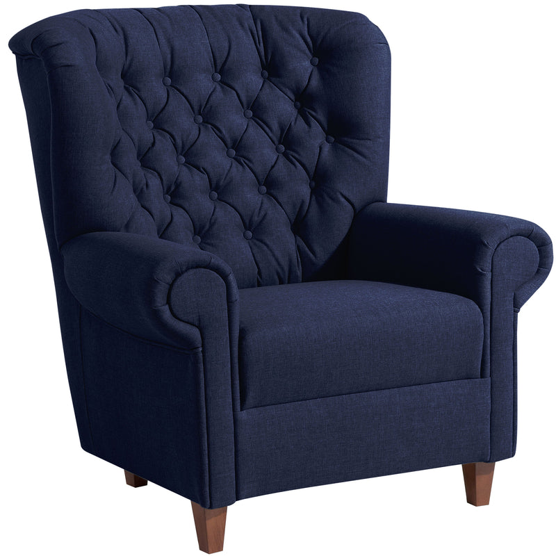Max Winzer high-back chair Vicky dark blue