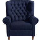 Chaise à dossier haut Vicky bleu foncé de Max Winzer