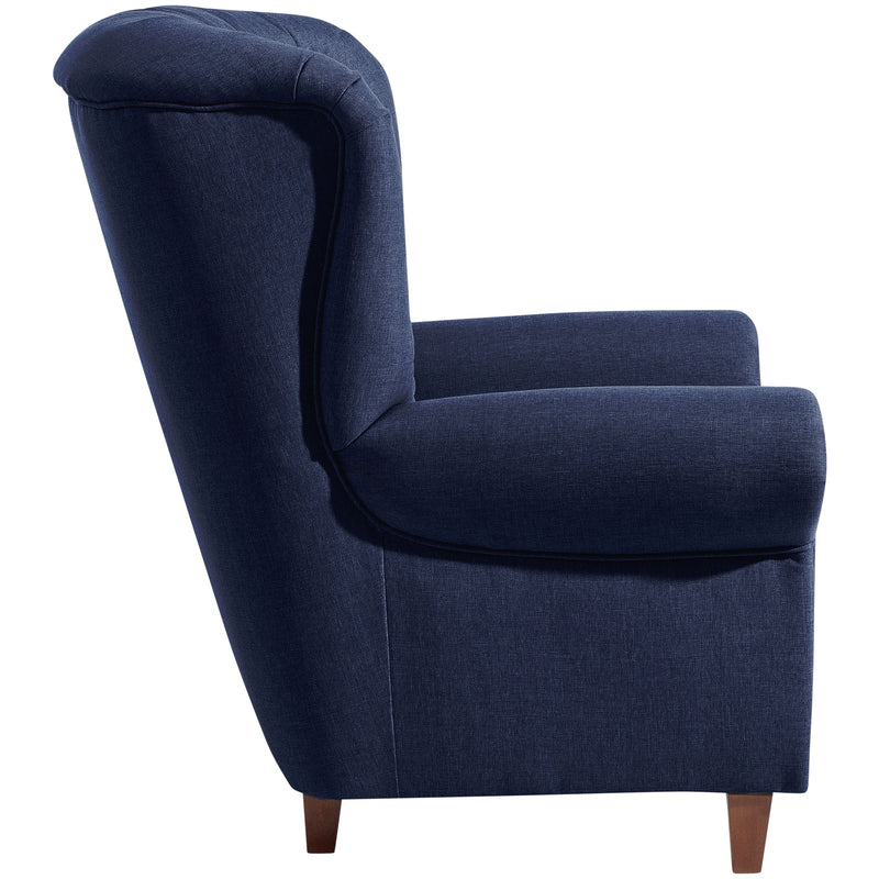 Max Winzer high-back chair Vicky dark blue
