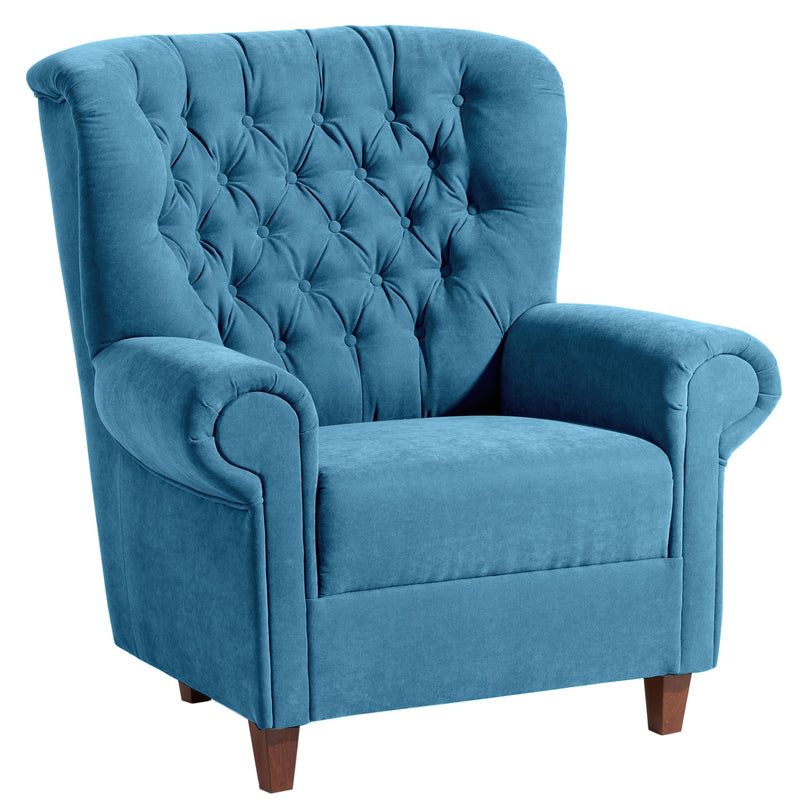 Max Winzer high-back chair Vicky petrol