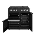 STOVES PRECISION S900 Deluxe GTG DF Gas on Glass Black 