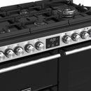 STOVES PRECISION S900 Deluxe GTG DF Gas on Glass Stainless Steel-Black 