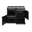 POÊLES PRECISION S1000 Deluxe DF GAZ Noir/Chrome 