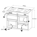 CUISINIÈRES PRECISION S1100 Deluxe EGG INDUCTION Acier inoxydable/Chrome 