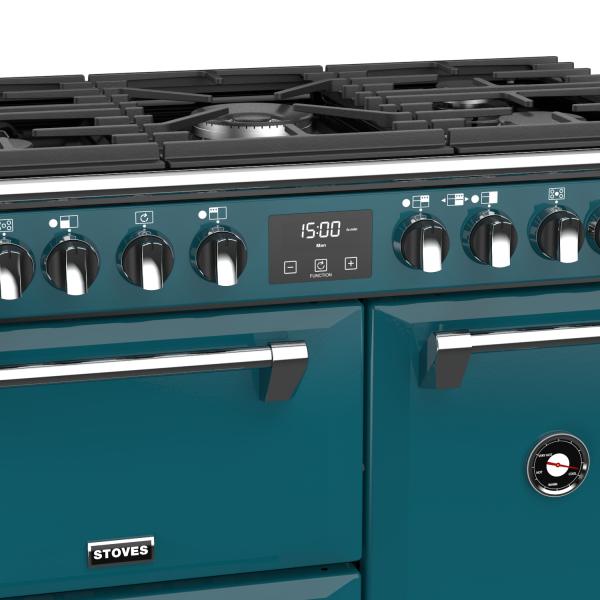 STOVES RICHMOND Deluxe S900 DF GAS CB Kingfisher Teal/Chrom