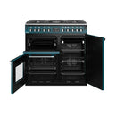 POÊLES RICHMOND Deluxe S900 DF GAZ CB Kingfisher Teal/Chrom 